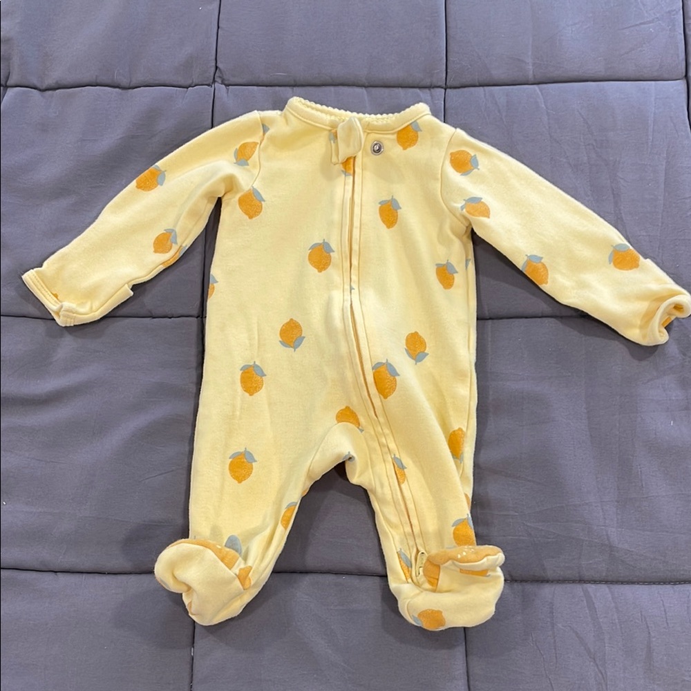 Newborn Lemon Printed Onesie - Carter Brand